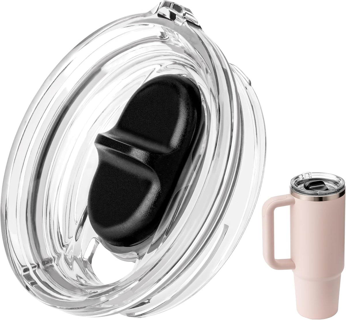 Replacement Lid for Stanley Quencher H2.0&1.0 30oz Tumblers，Leak-Proof Threaded Cover with Straw-Friendly Design, BPA-Free Transparent Lid Compatible with Stanley FlowState 30 oz (1 Pack)