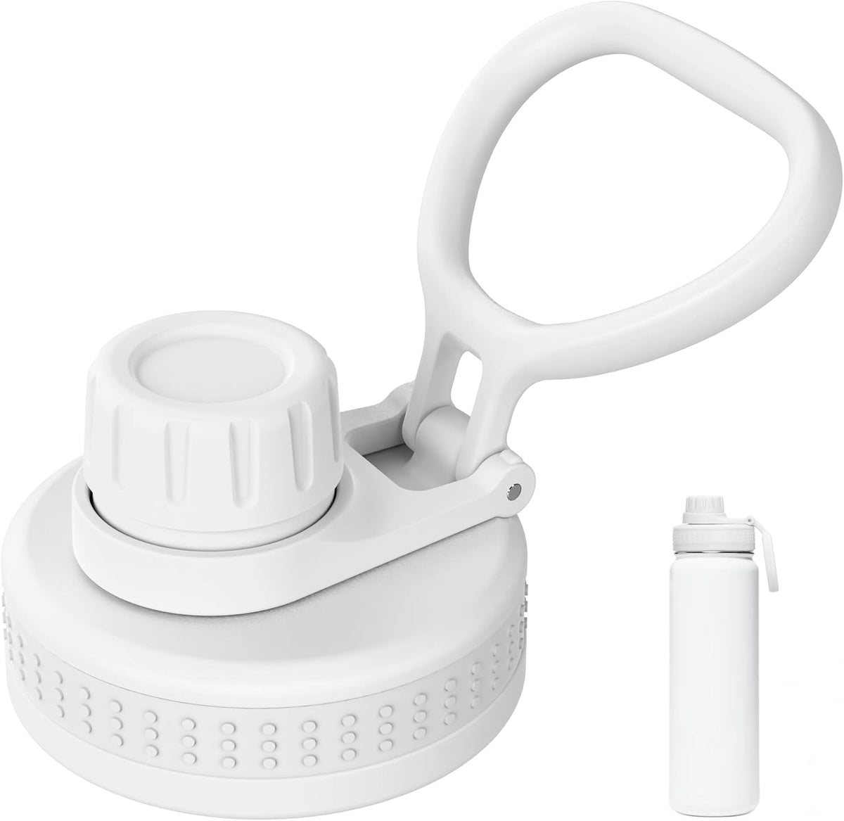 Spout Lid for Lululemon Sport Water Bottle 18/24/32/64 OZ & Clear Bottle 24/32 OZ, Water Bottle Replacement Lid with Ergonomic Handle, BPA-Free