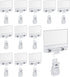 Biaungdo 12 Pcs Rotating Clip Swivel Sign Holder, Clear Rotatable Sign Holder with Double Clip Design, PVC Card Protector for Shelves, Store, Business, Exhibition