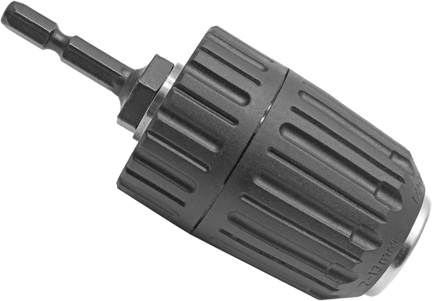 Biaungdo 1/2" Keyless Drill Chuck Adapter 2.0-13mm, 1/4-Inch Hex Shank Drill Chuck Adapter, Converter Quick Connect Impact Driver Conversion Tool 1/2-20UNF Mount