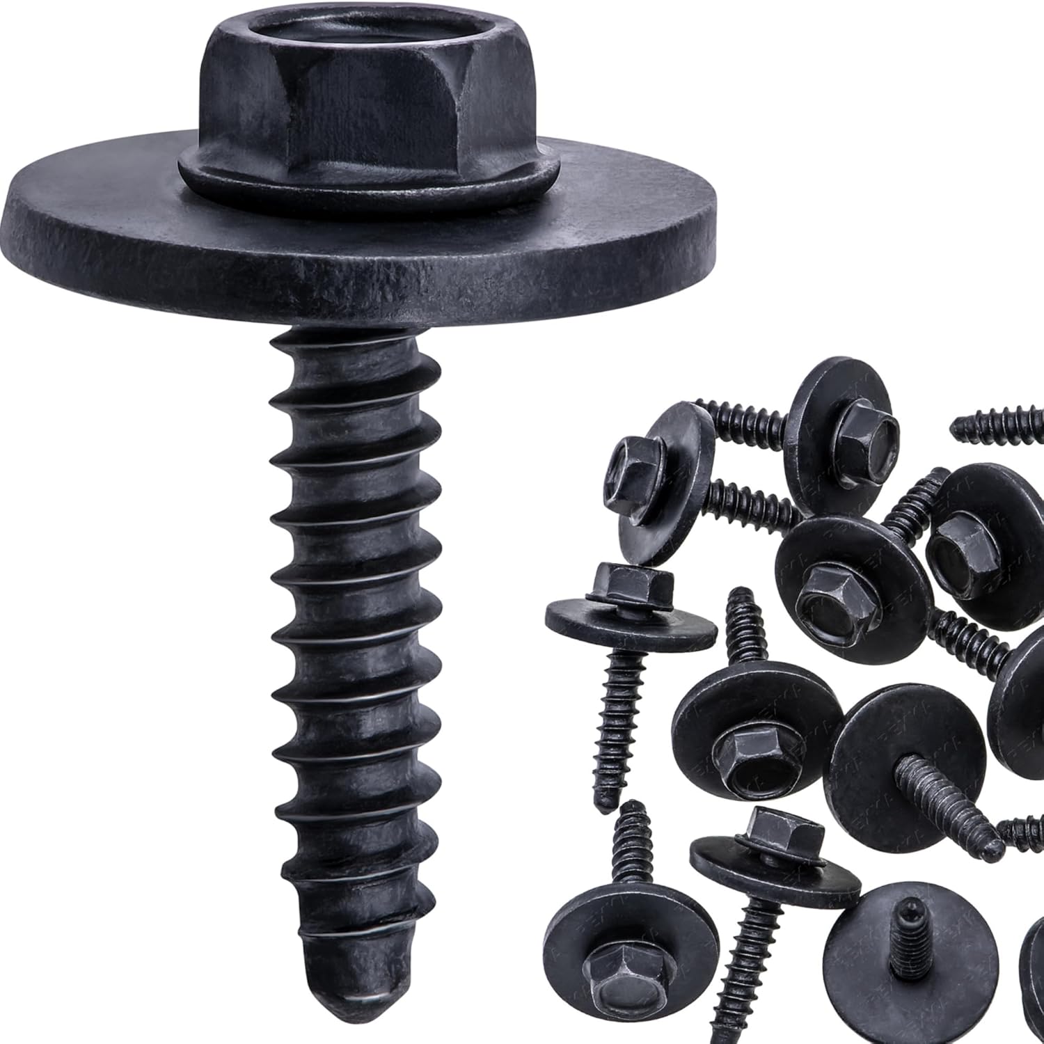 Rexka 15pcs M4.2 Fender Liner Door Trim Panel Wheelhouse Liner Bumper Cover Side Shield Retainer Screw Bolt for Ford W716345S450B Edge Escape F-150 Fusion Mustang Lincoln MKC MKX MKZ W716345-S450B