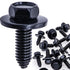 Rexka 15pcs 5/16"-18 x 7/8" Indented Hex Head Sems Body Bolts Screw for GM Chevy GMC Trucks 12337916 3846202 Fender Pickup Box Radiator Air Intake Exhaust Seat Interior Exterior Trim Panel Engine