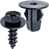 Rexka 15 Sets Fender Liner Mud Guard Wheelhouse Liner Splash Shield Bumper Cover Screw & Grommet Nut Kit for Toyota Lexus 90159-60498 90189-06065 90189-A0002