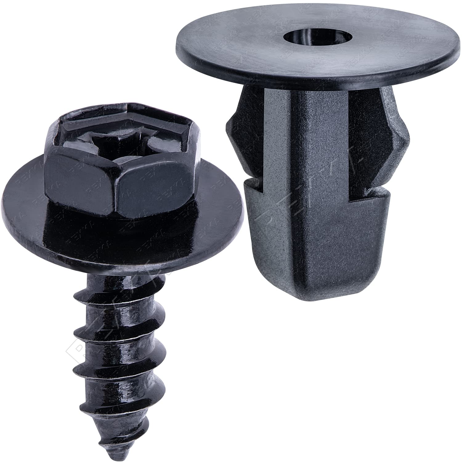 Rexka 15 Sets Fender Liner Mud Guard Wheelhouse Liner Splash Shield Bumper Cover Screw & Grommet Nut Kit for Toyota Lexus 90159-60498 90189-06065 90189-A0002