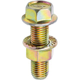 Rexka 5 Sets Exhaust Serrated Flange Spin Nuts Bolts M10-1.25 x 33mm for Toyota Honda 90212-SA5-003 Accord Civic Odyssey Acura