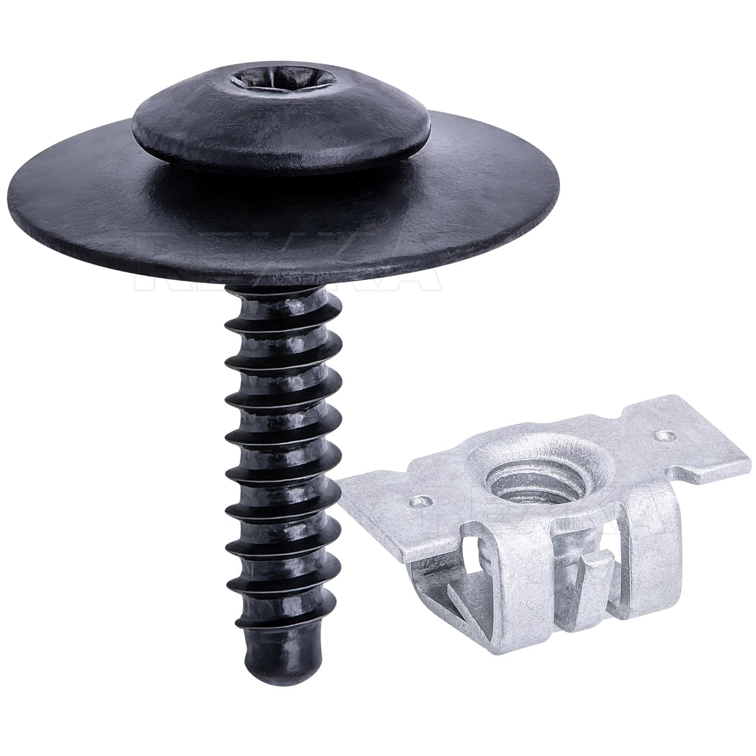 Rexka 10 Sets M4.2-1.41 (#8) Bumper Cover Fender Liner Screw Nut 11609952 11548270 for GM Chevy Hummer BuickCadillac Saturn GMC Trucks