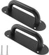 Biaungdo 2 Pack Door Handle Pull Plate, Stainless Steel Door Handle Pull Heavy Duty Barn Door Pull Handles for Sliding Barn Door Kitchen Cabinet, Matte Black (7.8" x 2.5")