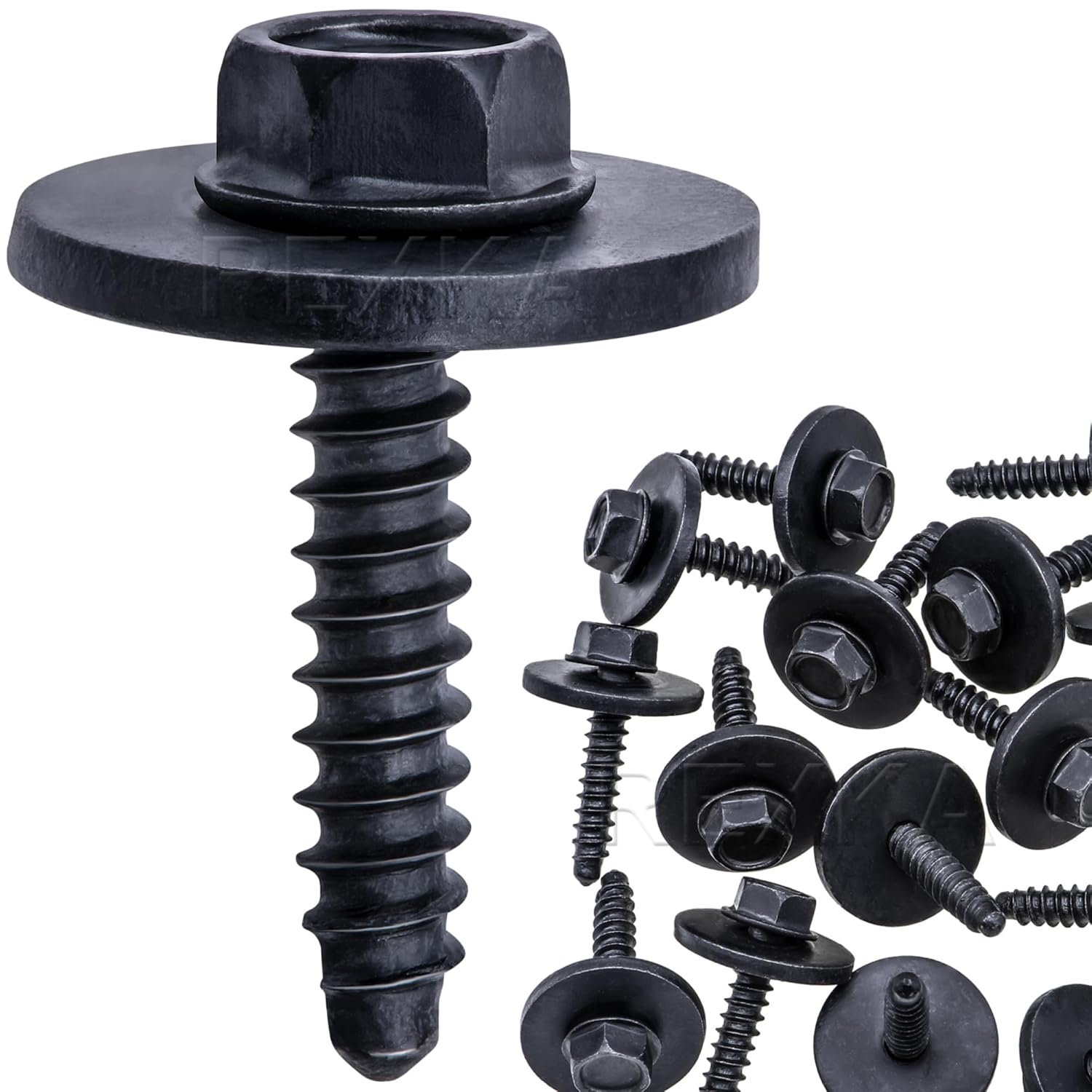 Rexka 25 pcs Fender Liner Bumper Cover Splash Shield Wheelhouse Liner Bolt Screw Compatible with GM 11570498 Chevrolet Camaro Colorado Corvette Cruze Equinox Silverado Malibu Traverse Cadilac Buick