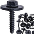 Rexka 25 pcs Fender Liner Bumper Cover Splash Shield Wheelhouse Liner Bolt Screw Compatible with GM 11570498 Chevrolet Camaro Colorado Corvette Cruze Equinox Silverado Malibu Traverse Cadilac Buick