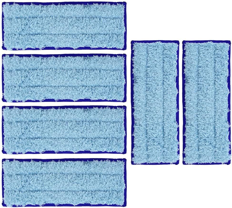 Replacement Washable & Reusable Wet Mopping Pad Compatible with iRobot Braava Jet 240, 241, 244, 245, 250 Robot Mops, Blue, 6-Pack.
