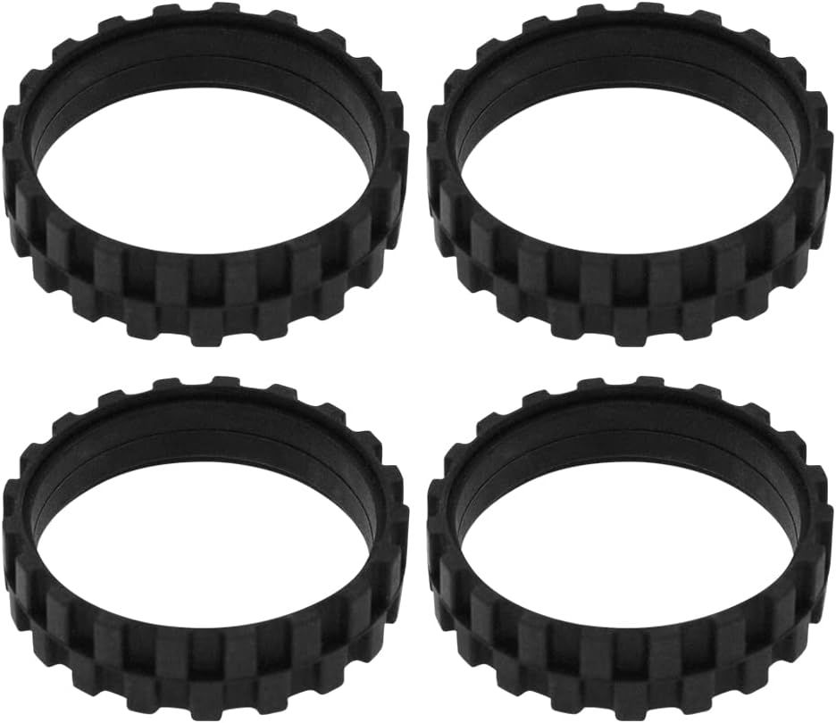 Replacement Rubber Wheel Tires Compatible with iRobot Roomba 500, 600, 700, 800, 900, e, i, j & S Series Models, Anti-slip, Great Adhesion and Easy Assembly, 4-Pack.