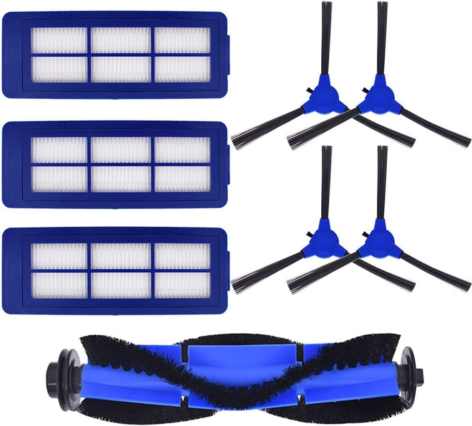Replacement Parts Compatible or euy Robovac 11S Max,15C Max, G10, G20, G30, G30 Edge/Hybrid, Accessories with 1 Rolling Brushes Rollers 3 HEPA ilters 4 Side Brushes