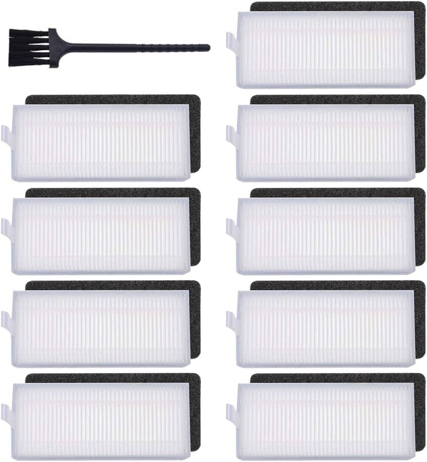 Replacement ilters Compatible with Ecovacs Deebot N79S N79 DN622 DN622.11 DN622.31 N79W N79se Deebot 500 DC3G and Yeedi K600 K700, Robot Vacuums, 9-Pack.