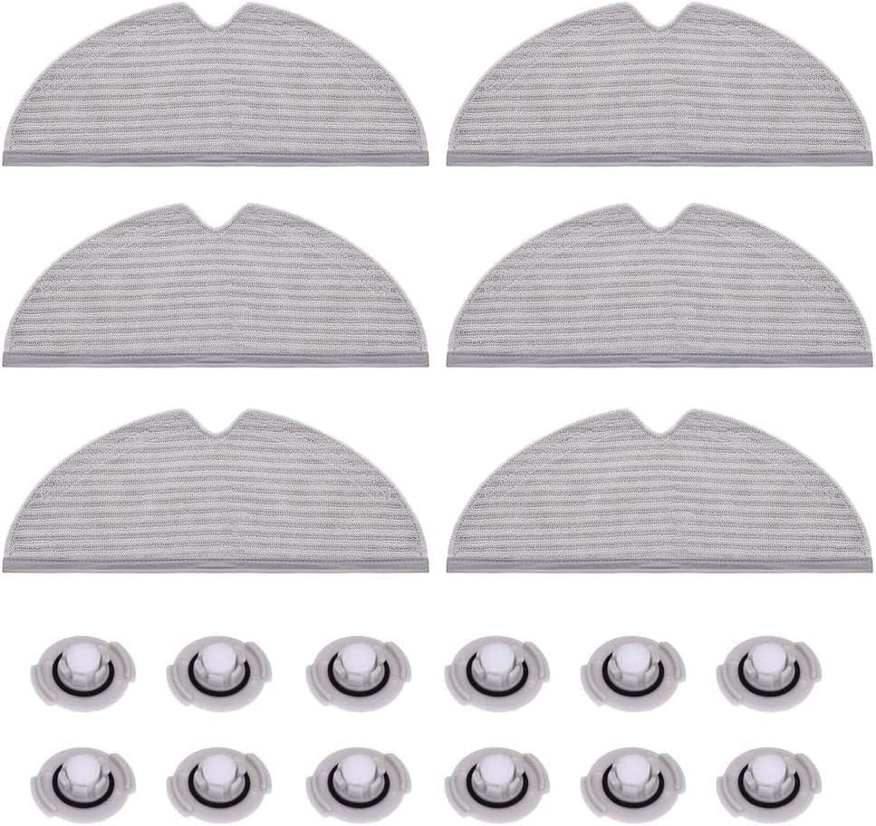 Mop Cloths Pads Water Tank ilter Compatible with  Q7, Q7 Max, S6, S6 Pure/MaxV, S5 Max, S5, S4, E5, E4, E35 and E2 Robot Vacuums, 18-Pack.