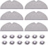 Mop Cloths Pads Water Tank ilter Compatible with  Q7, Q7 Max, S6, S6 Pure/MaxV, S5 Max, S5, S4, E5, E4, E35 and E2 Robot Vacuums, 18-Pack.