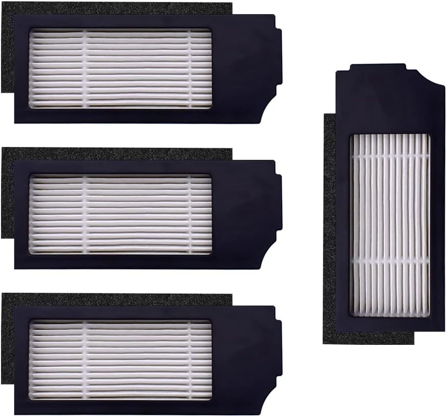 Replacement ilter Sets Compatible with Ecovacs Deebot X1 Plus/Turbo/Omni, T10 Omni/Plus, N20 Plus/Pro Plus, Robot Vacuums, 4-Pack.