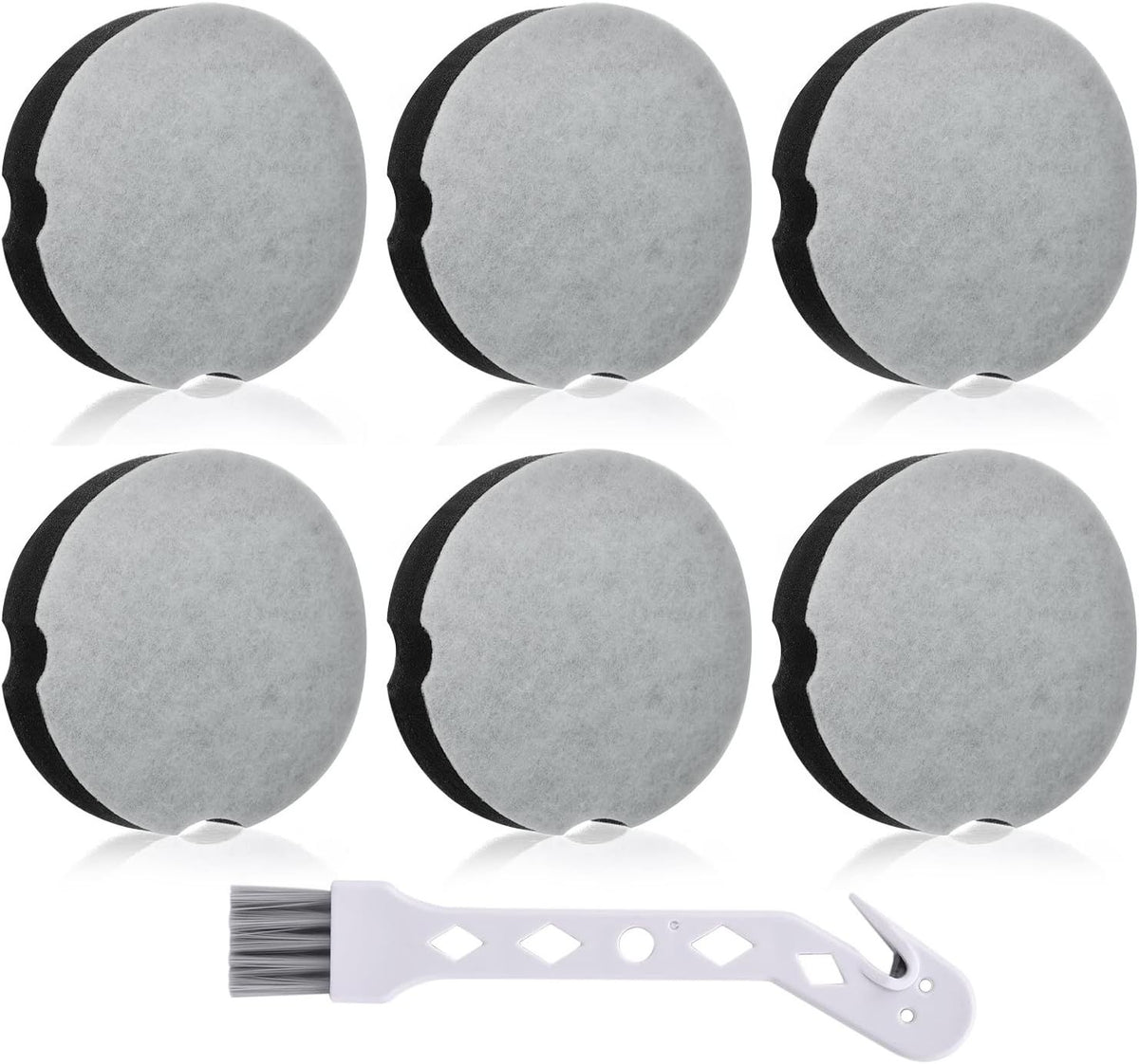 6 Pack ilter Replacement or Bissell Cleanview Compact Turbo 3508 3437 Powerorce Compact Lightweight Upright 2112 1520 or Bissel Turbo Bagless 2690 Vacuum, Parts #1604896/160-4896