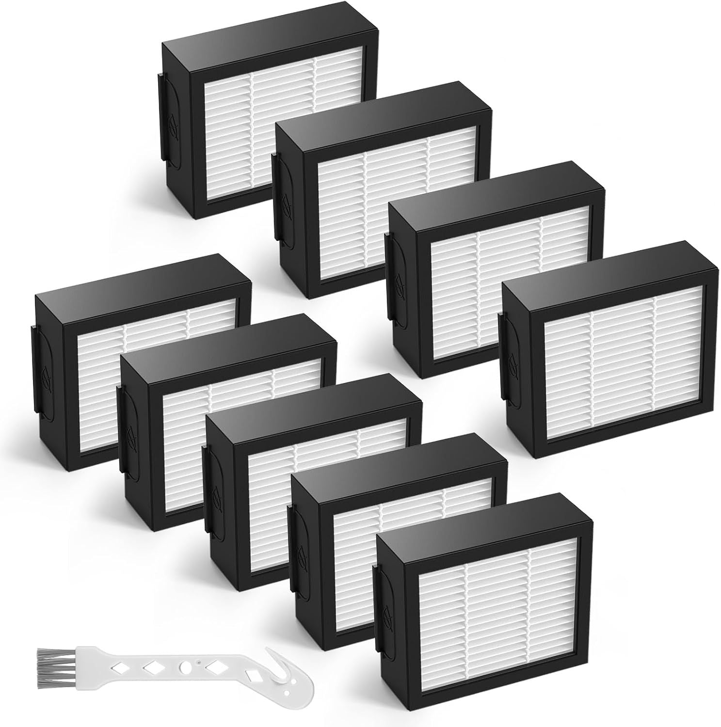 ilter Replacement or iRobot Roomba e, i and j Series i7 i7+/plus i3 i3+ E5 E6 E7 i4 i6 i6+ i8 i8+ Robot Vacuum Cleaners parts, 9 Pack High Eiciency 4639161 ilters