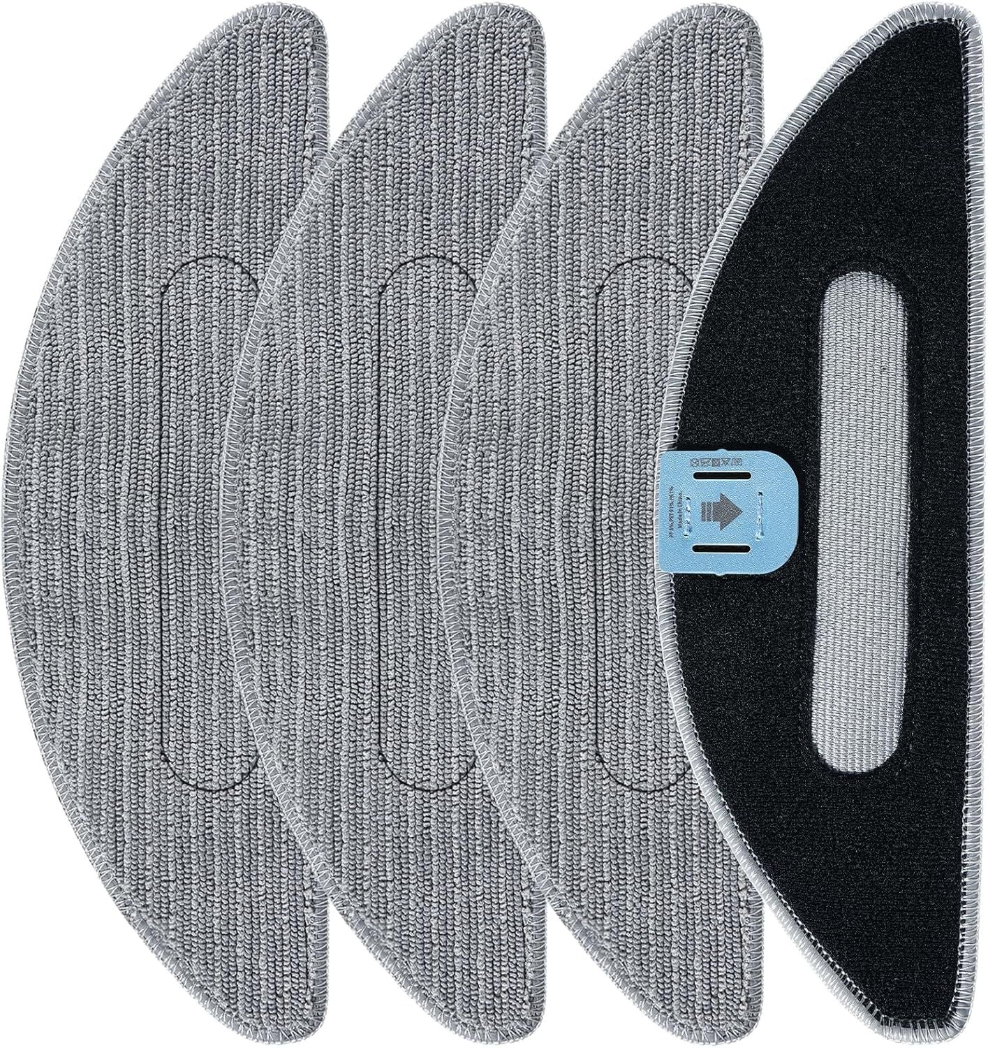 4 Pack Replacement Mop Pad Compatible with iRobot Roomba Combo i5+/ i5/ j5+/ j5 Robot Vacuum and Mop, Washable & Reusable Microiber Cleaning Pads