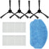 Replacement Parts or MAMNV or ZCWA or ONSON BR150/BR151, or MANVINS G20 2-in-1 Vacuum Cleaner Accessories Kit, 4 Side Brush, 2 Hepa ilter, 1 Mop Pad