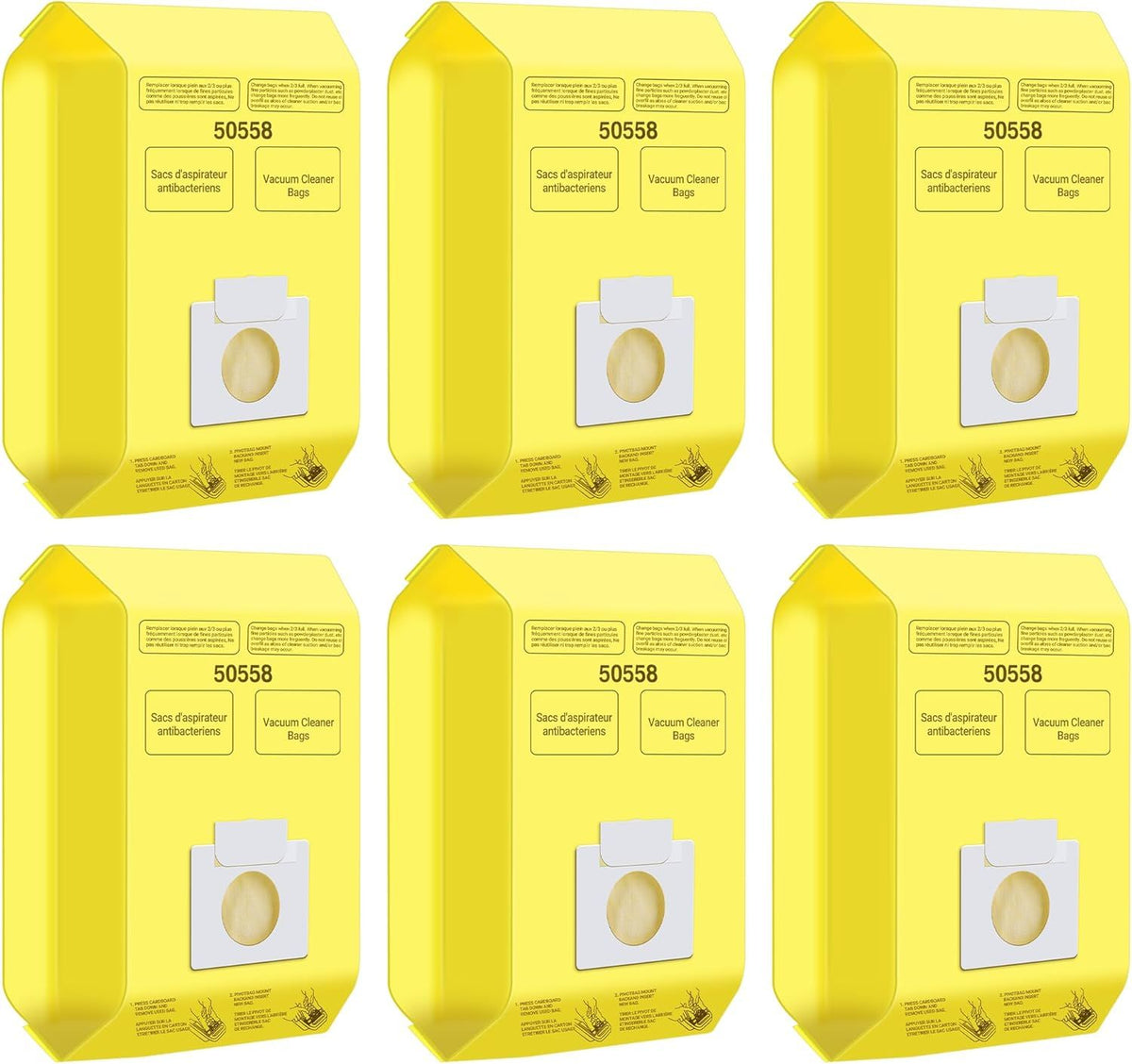 6 Pack Vacuum Cleaner Bags it or Kenmore Canister Type C/Q 5055 50555 50557 50558 and Pana·sonic Type C-5 C-18, 200 Series, 400 Series, 600 Series, 700 Series, 800 Series Vacuum By