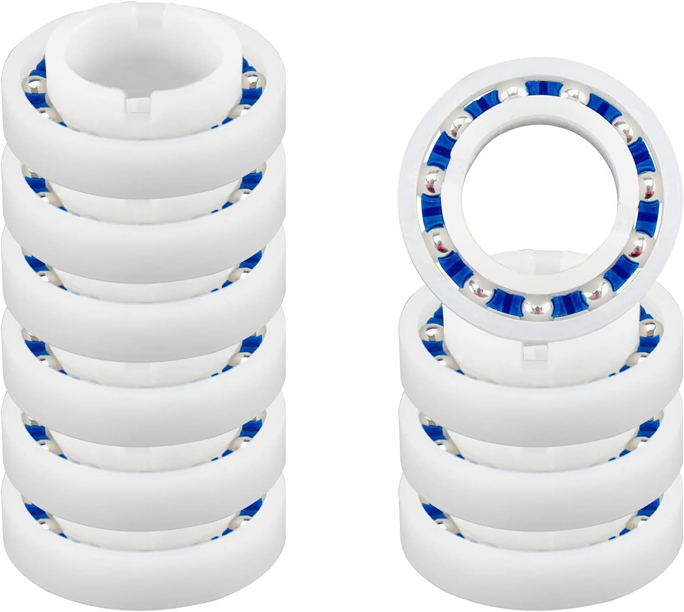 C60 C-60 Ball Bearing Replacement or Pool Cleaner Wheels, Perectly Compatible with Polaris Pressure Pool Cleaners 180 and 280, Smooth Rotation and Sturdy Materials, 10 Pack