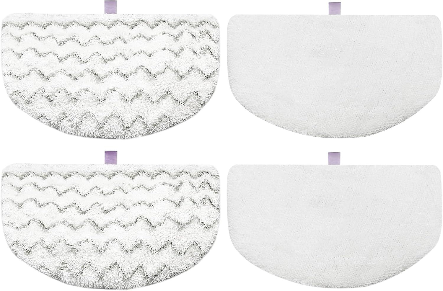 4 Pack Steam Mop Pads Replacement or Bissell Powerresh Steam Mop 1940 1440 1544 1806 2075 Series, Model 5938 19402 19404 19408 19409 1940A 1940 1940Q 1940T 1940W, Microiber Washable, Reusable