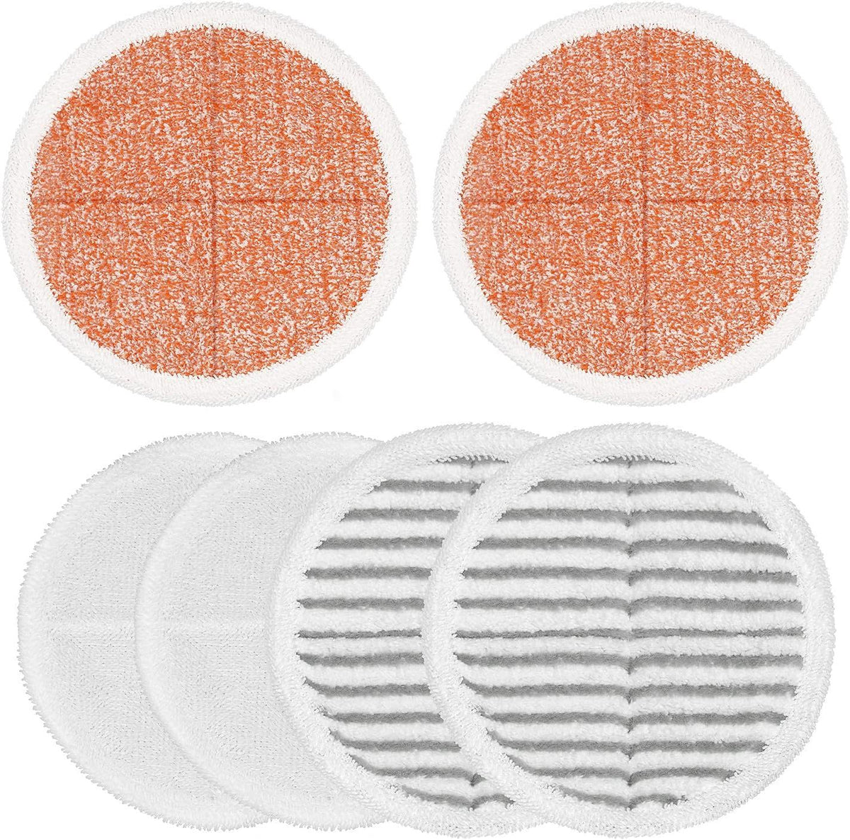 6 Pack Mop Pads Replacement Compatible with Bissell Spinwave Mops 2124 2039 2037 2039A Series Steam Mop Pads or Bissell Spinwave Hard loor Cleaning Kits 2 Sot Pads, 2 Scrubby and 2 Heavy Scrub Pads