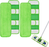4 Pack Microiber Mop Pads or Swier XL Mops Reusable Wet and Dry Mopping Cloths Compatible with Swier Sweeper XL,Washable XL Mop Reill Replacement or All Hardwood Dry & Wet Cleaning