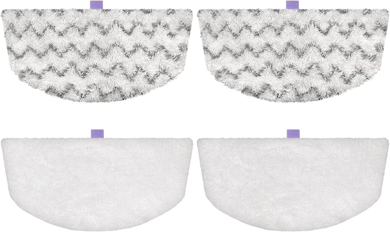 Steam Mop Replacement Pads Compatible with Bissell Powerresh Mop Pads or Bissell 1940 1806 1544 1440 2075 2685 2814 Series Mops Resuable loor Steamer Mop Pad Reills or Dry & Wet Cleaning, 4 Pack