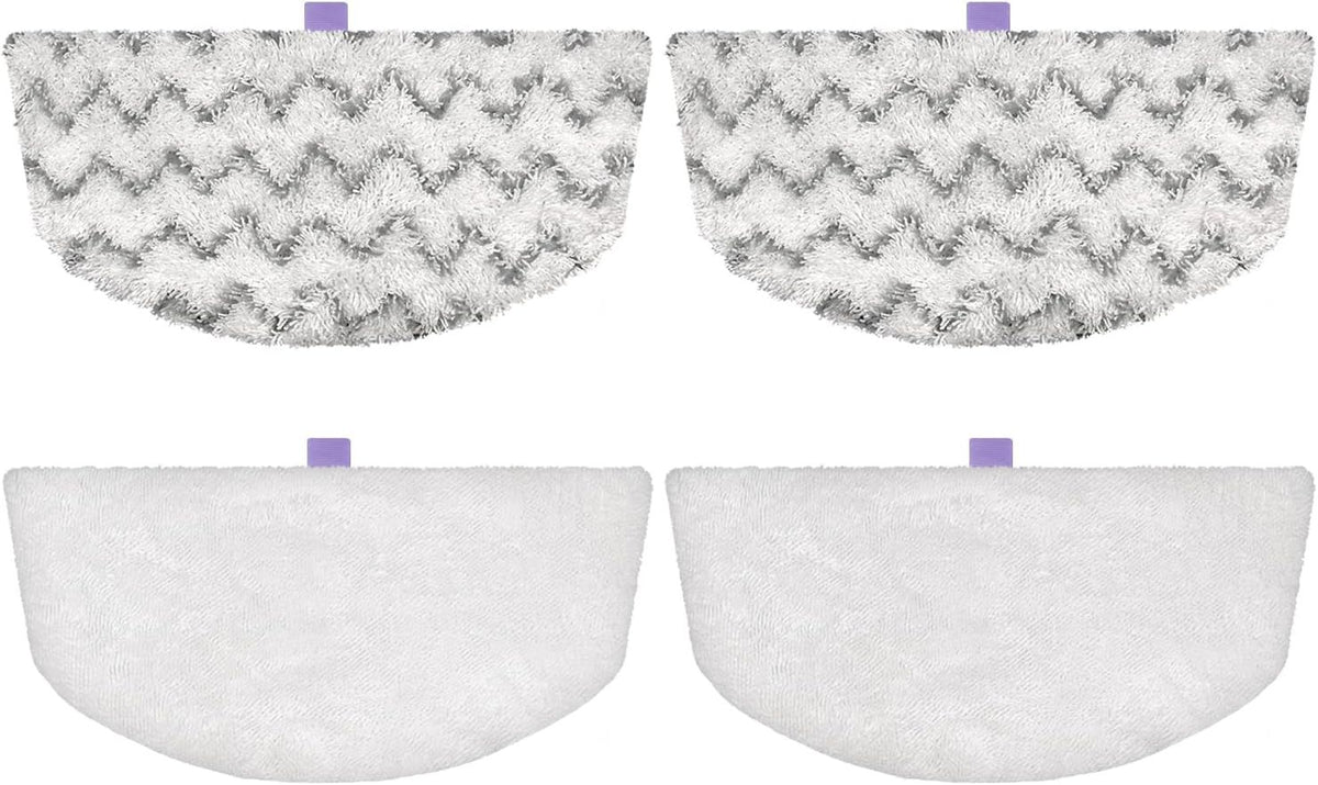 Steam Mop Replacement Pads Compatible with Bissell Powerresh Mop Pads or Bissell 1940 1806 1544 1440 2075 2685 2814 Series Mops Resuable loor Steamer Mop Pad Reills or Dry & Wet Cleaning, 4 Pack