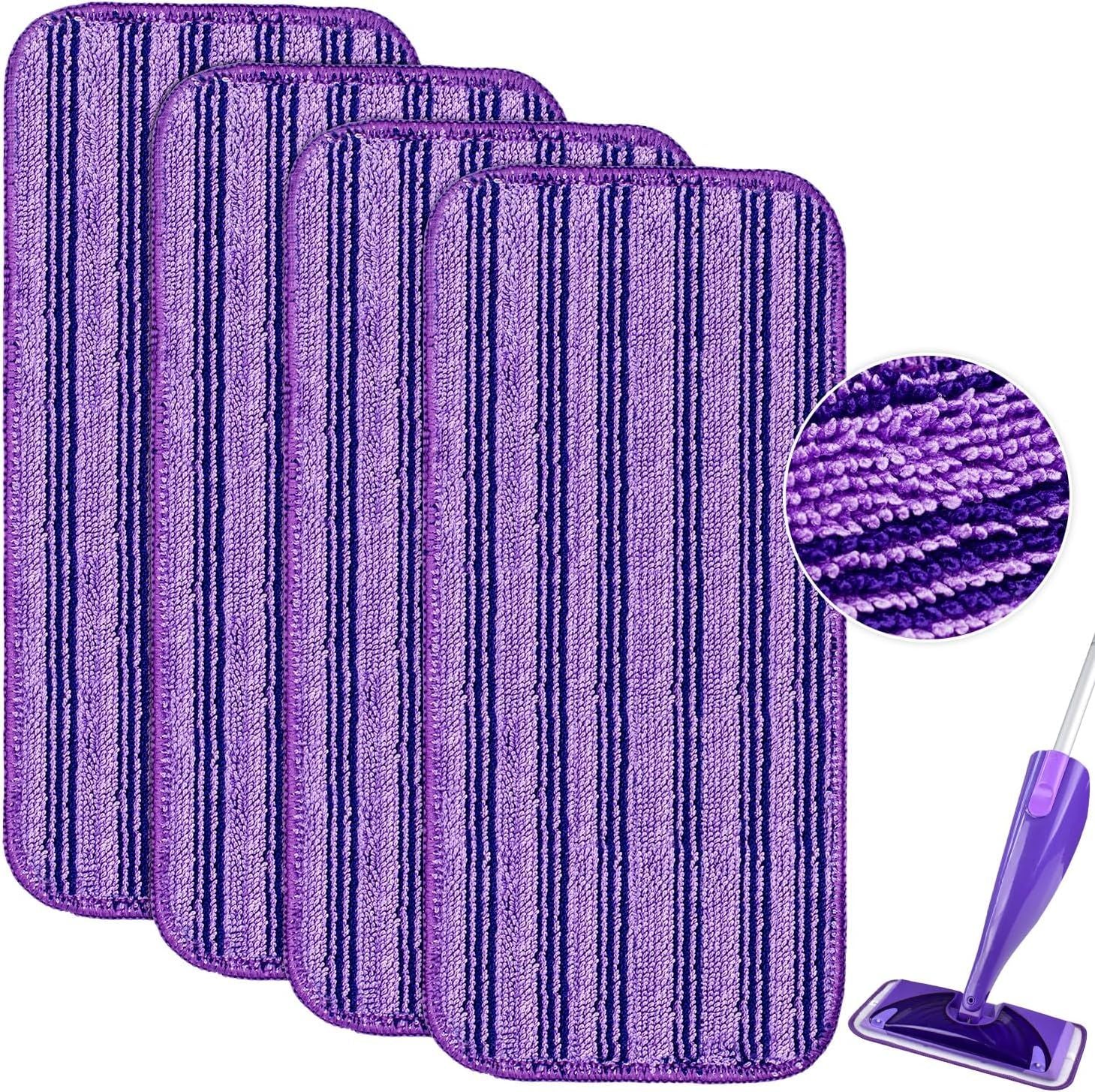 Updated & Innovative Cationic Mop Pads or Swier Wet Jet and Most Velcro 10" 11" 12" Spray Mops, Reusable Swier Wet Jet Mop Pads Replacement