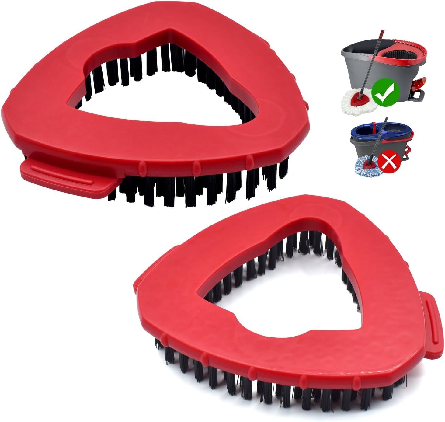 Scrub Brush Mop Replace Head or O cedar EasyWring 1-Tank Spin Mop System Ocedar Mop Scrub Brush Head Hard Bristle Scrub Brush loor Clean to Bathroom, Kitchen, Tub and Tile, NOT it RinseClean 2-Tank
