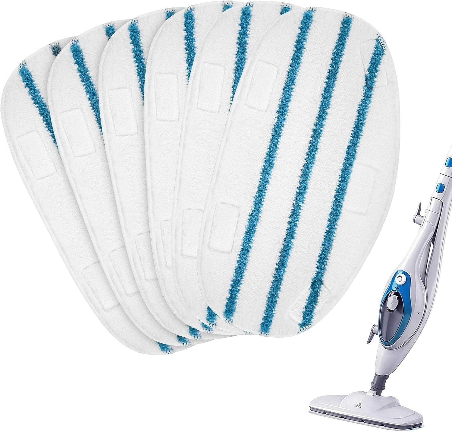 Steam Mop Pads or PurSteam ThermaPro 10-in-1 and ThermaPro 211 Steam Mop Cleaner, Pur steam Mop Replacement Pads Microiber Reusable Steam Mop Pads or Steamer loor Cleaning, 6 Pack