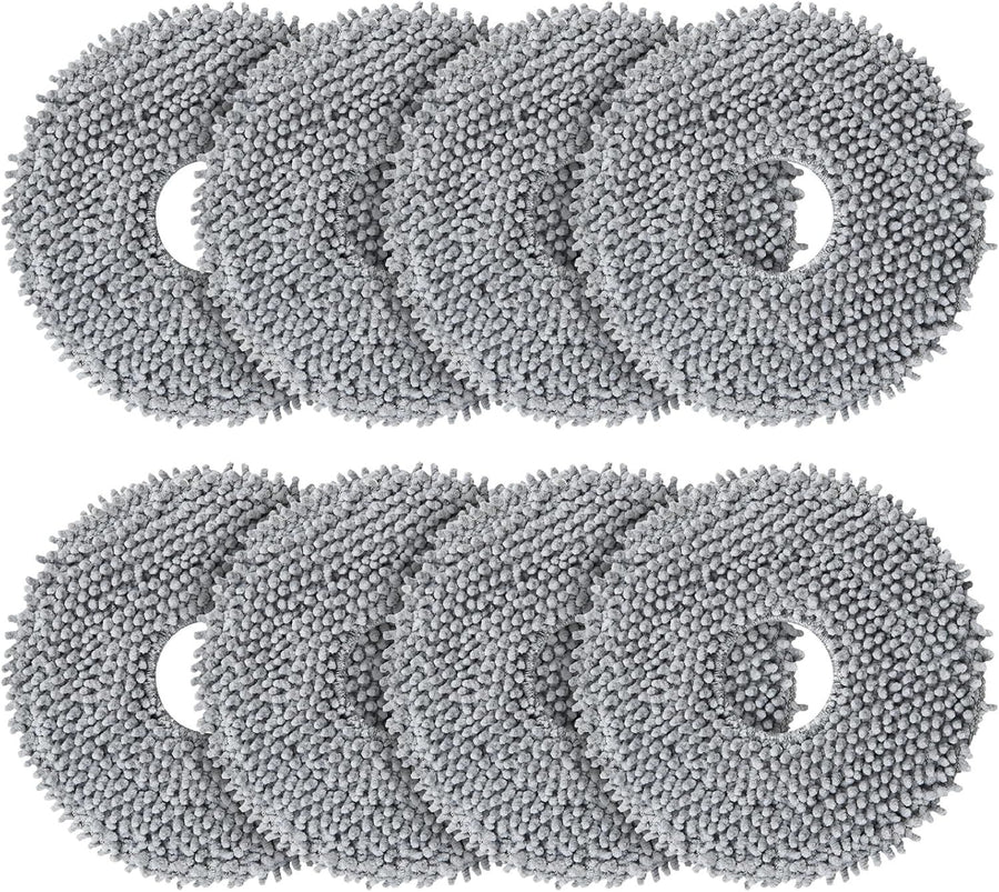 8 Pack Mop Pads or  QV 35A/Saros 10R/Q Revo/Qrevo S/Qrevo Pro/Qrevo Plus/Qrevo Master/Qrevo Slim/Qrevo Curv/Qrevo Edge Robot Vacuum Cleaner, Spin Cleaning Pads Replacement Accessories Set