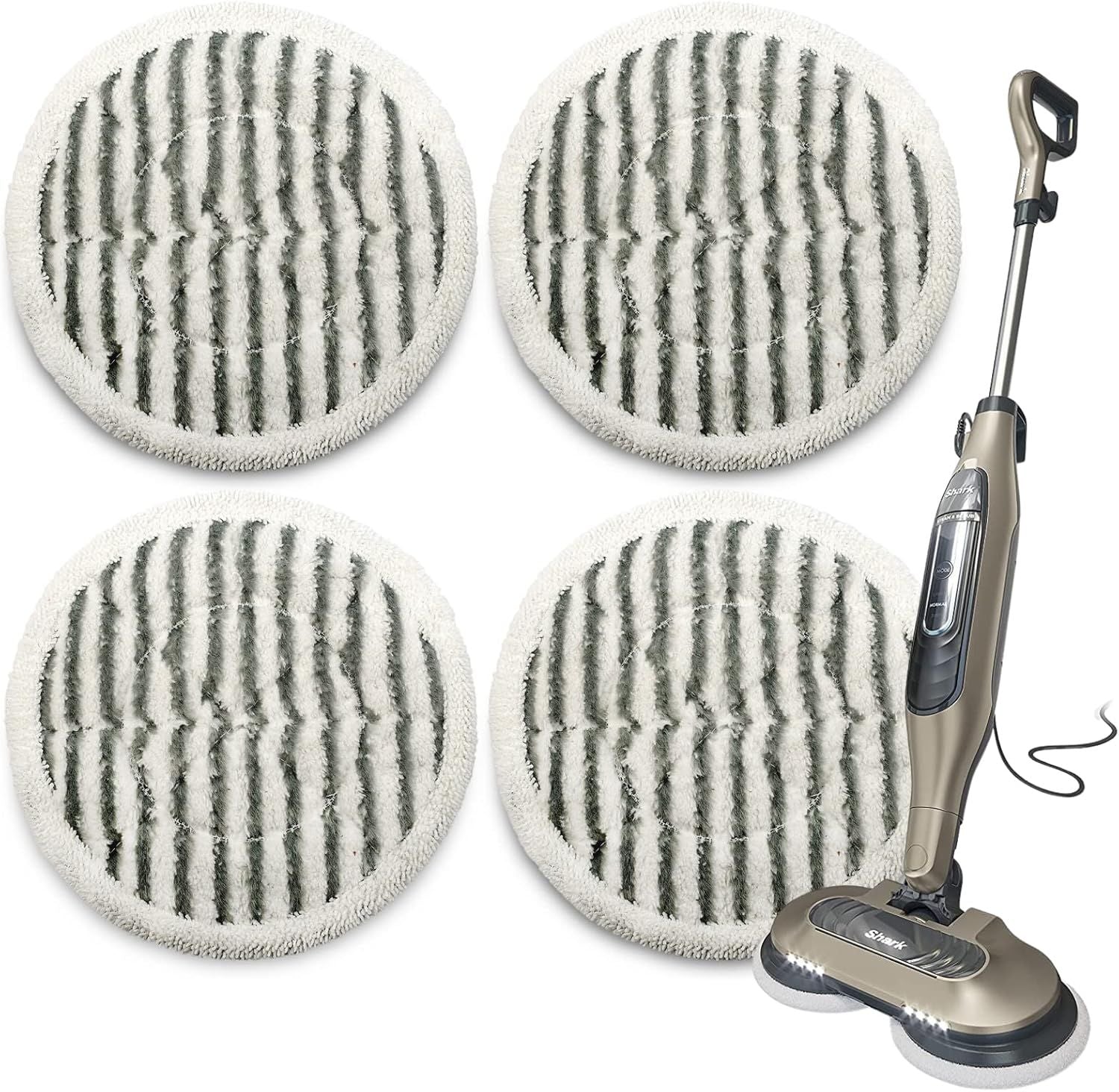 Steam & Scrub Mop Pads or Shark S8201 S8001 S7001 S7201 S7000AMZ S7000 S7005 S7020 S7001C Steam & Scrub Mop Dirt Grip Steam Mop Replacement Pads
