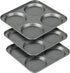 Muin Top Pan, 4-Cup Hamburger Bun Pan, Large Whoopie Pies Pan, Non-Stick Bakeware or Eggs, Cornbread, Small Cake Layers and Drop Cookies, Set o 3