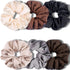 Big Scrunchies or Women Thick Hair, Premium Satin Soter than Silk, XL 6 Inch Extra Large Scrunchy Elastic Hair Bands Accessories, 6 Pack, Neutral