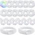 White Scrunchies or Tie Dye, DIY Cotton Bow Scrunchies, Headbands, 3 Kinds o Party Activities Hair Accessories or Girls and Women, 20 Pieces