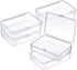 6 Pieces Mini Plastic Clear Beads Storage Containers Box or Collecting Small Items, Beads, Jewelry, Business Cards, Game Pieces, Crats (4.5 x 3.3 x 1.2 Inch)