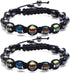 Adjustable Mood Bracelet or Women 2 Pieces Dazzling Shimmer Color Changing Beads Based on Emotions Thermochromic Bead Bracelets or Kids and Adult