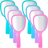 8 Pcs Small Handheld Hand Mirrors 1X Compact Travel Makeup Mirror 3.15 x 7.09 in Mini Handheld Cosmetic Kid Mirror or Girl DIY Crats Classroom Party avors (Blue,Green,Pink,Purple)