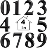 10 Pcs House Numbers 3D Door Mailbox Numbers 0-9 Sel Adhesive House Door Street Address Stickers or, Apartment, Oice, Hotel Room, Mailbox Signs(4 x 2.5 Inches,Black)
