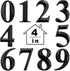 10 Pcs House Numbers 3D Door Mailbox Numbers 0-9 Sel Adhesive House Door Street Address Stickers or, Apartment, Oice, Hotel Room, Mailbox Signs(4 x 2.5 Inches,Black)