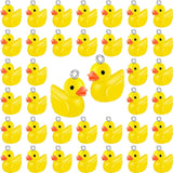 40 Pcs Mini Resin Duck Charms Pendants indings Beads or Women Adult Jewelry Making DIY Bracelet Necklace Earrings Keychain Crats Gits Party avors(Yellow,Classic)