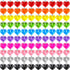 Heart Charms Pendant Colorul Love Heart Candy Keychains Charm Necklace Earring Pendant or DIY Jewelry Crats Supplies