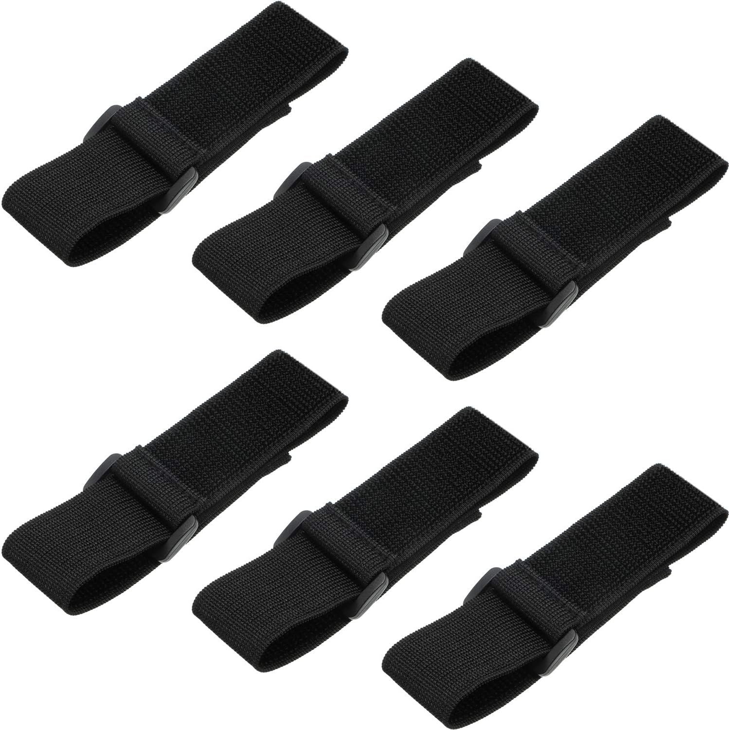 6 Pieces Bicycle Pant Leg Straps Adjustable Elastic Cycling Ankle Saety Band Riding ishing Ankle Pant lexible Leg Strap or Riding Climbing ishing Outdoor Sports Activities, Black