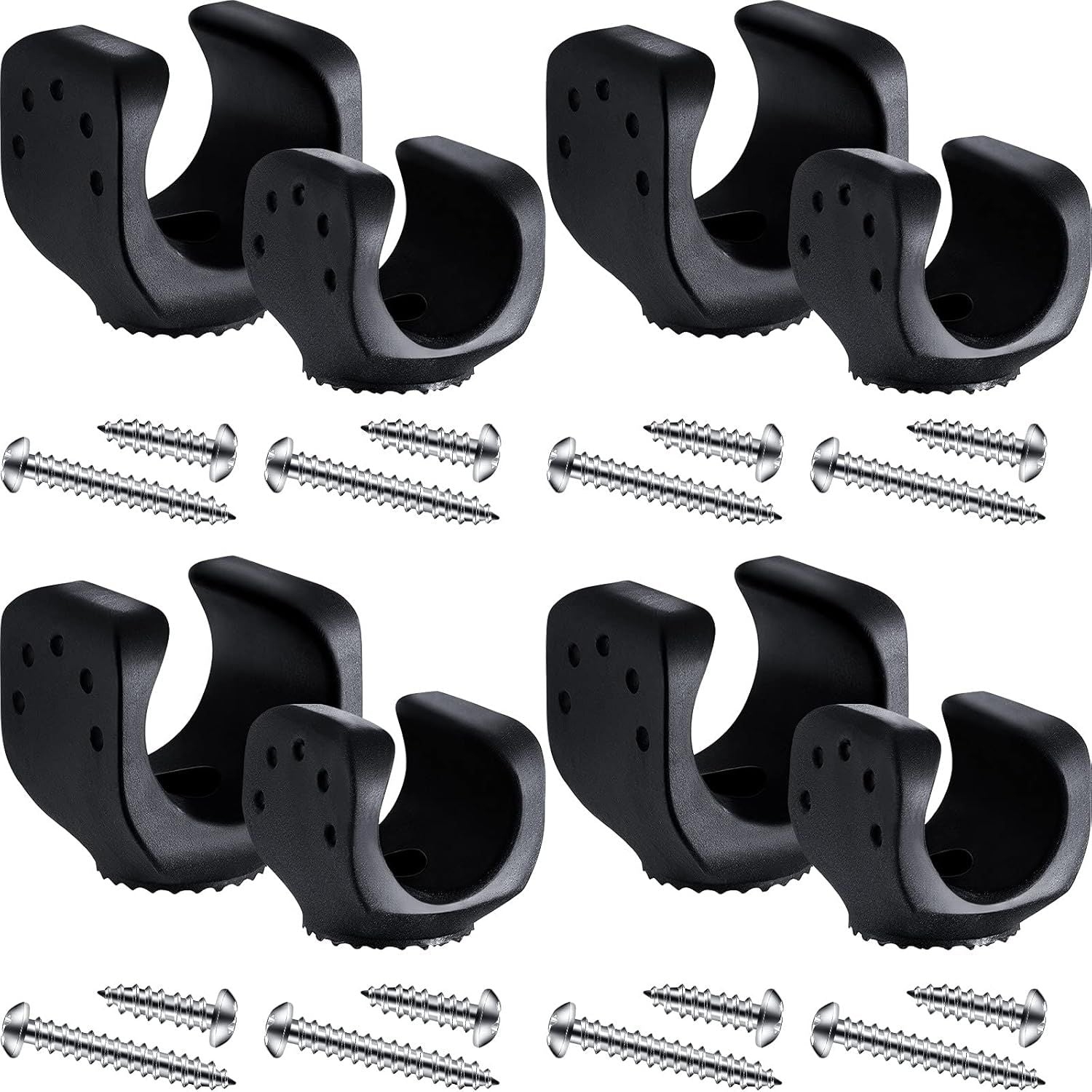 8 Pieces lashlight Mounting Brackets with Screws Versatile Clip Mount, Universal lashlight Holder or LED lashlights and Similar Things, Bicycle Car Truck Accessories (4 Big, 4 Small)