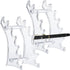 2 Pieces Plastic Pen Holder Stand 6-Slots Pencil Display Makeup Brush Rack Organizer Vertical Pencil Show Tool Rack Acrylic Pen Holder or Oice Home(Clear)