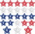 24 Pcs 4th o July Natural Rattan Stars Decoration 250th Anniversary Memorial Day Patriotic Red White Blue Wicker Rattan Stars or Vase Bowl iller Home DIY Crat Ornament Hanging Table Decor